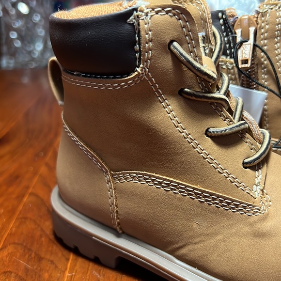 Jumping Bean 8T Brand New Toddler Donduriwheat Lace up / Side Zipper boots - Picture 2 of 11